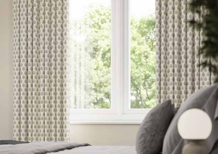 Emily Bond Jaipur, Charcoal - Made to Measure Curtains - Image 5